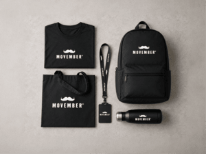 Professional Custom Apparel Branding for Your Movember Campaign
