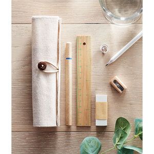 ECOSET Set d'écriture,pochette coton - GiftRetail MO7755