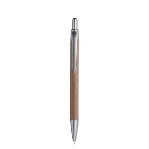 PUSHTON Eco-Friendly Push Type Ball Pen with Carton Barrel - GiftRetail MO8105