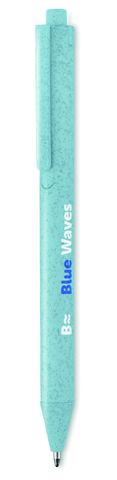PECAS Eco-Friendly Wheat Straw and ABS Push Button Pen - GiftRetail MO9614