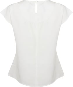 Henbury H597 - Elegant Pleated Front Blouse with Capped Sleeves