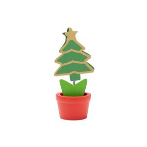 Claps 71055 - Wooden Christmas Jar with Memo Clip