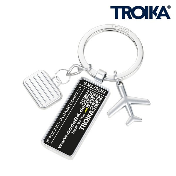 TROIKA KR2506 - Travel Charm Keyring with Lost and Found Assistance