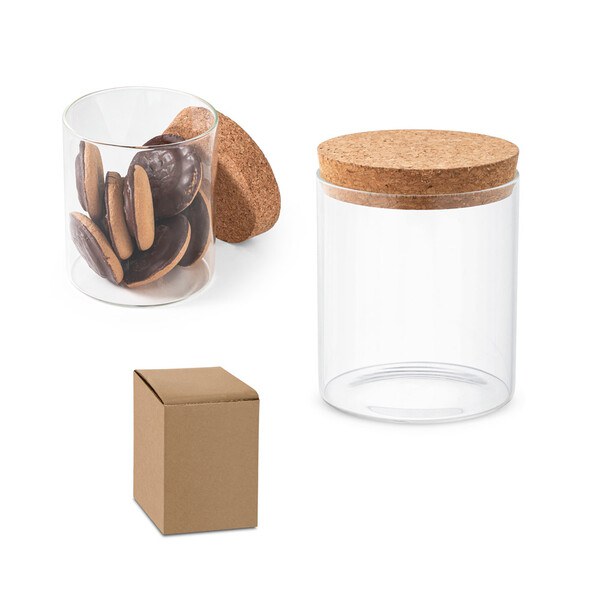 Bouteille en verre borosilicate et bouchon en liège 700 ml - Egotier 94079