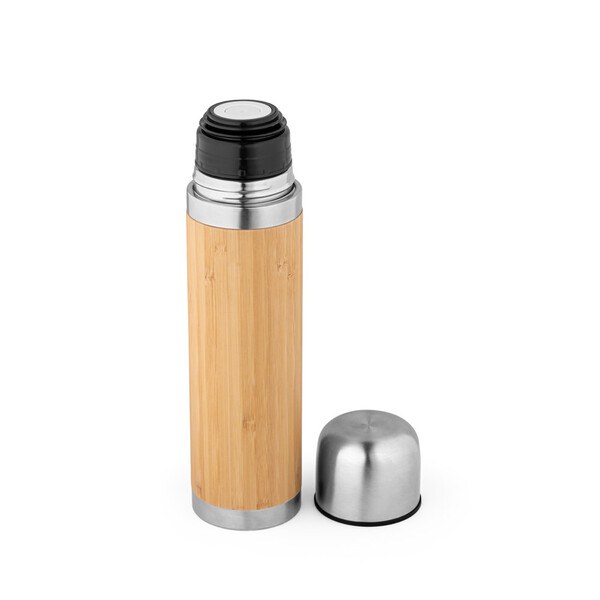 Thermos 450mL en bambou et acier inox - Egotier 94254