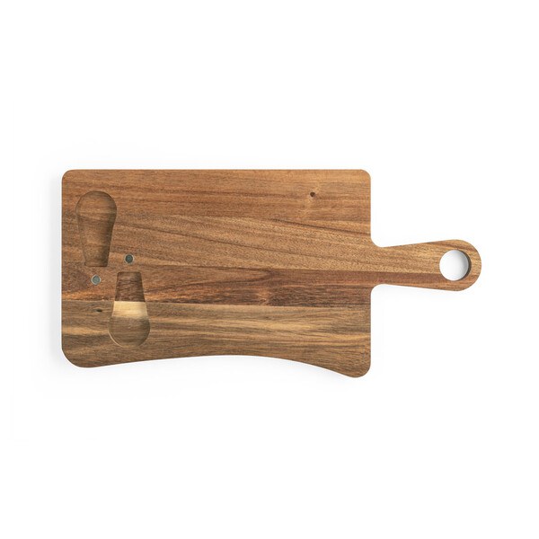 Plateau à fromage en bois d'acacia avec poignée, fabriqué à partir de matériaux certifiés FSC™ et d'autres matériaux contrôlés - Egotier 94293