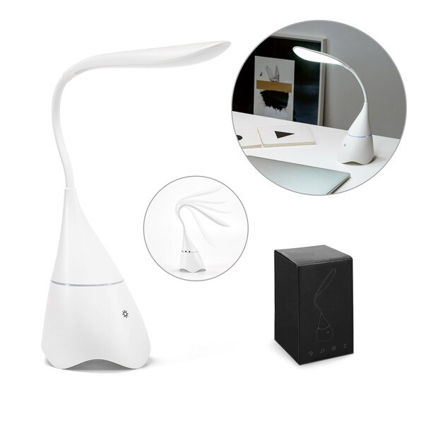 Tragbare Schreibtischlampe mit Lautsprecher und 5 Stunden Akkulaufzeit aus Recyceltes ABS (100% rABS) - Egotier 94744