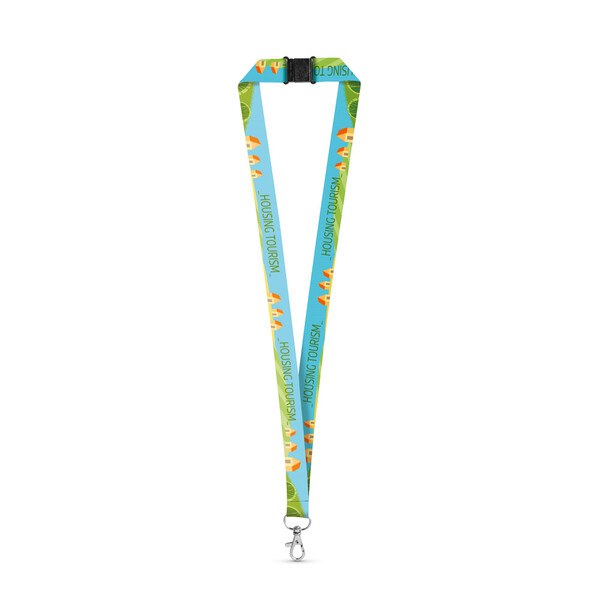 Tour de cou pour sublimation en polyester recyclé (100% rPET) avec mousqueton - Egotier 94973