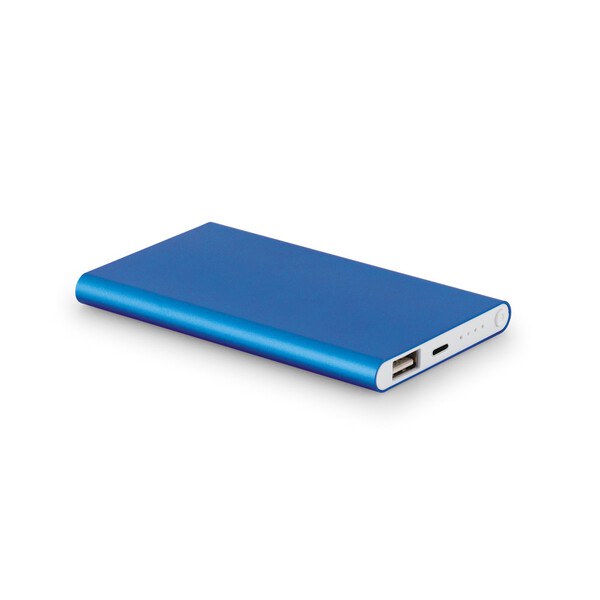 Power bank Slim de 4 000 mAh en aluminium recyclé (100% rAL) et ABS recyclé (100 % rABS) - Egotier 97344