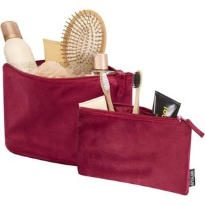 Swift GRS recycled velvet toiletry bag set - EgotierPro 120769