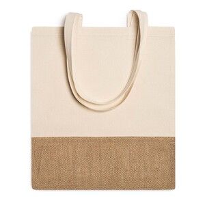 WAVE Eco shopping bag made of 120 gsm cotton and jute in natural colour