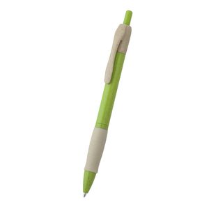 HANA Push button pen made of wheat fibre and ABS with soft grip - EgotierPro HW8032