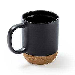 ROSELLA Great ceramic mug designed in matte finish and with a natural cork base - EgotierPro MD4013
