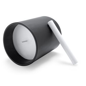 KING Vanilla-scented candle in a round ceramic black slate recipient