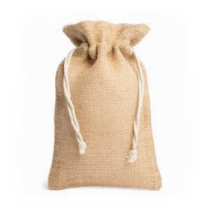 PARMA Sack style bag made of natural jute with cotton drawstring fastening