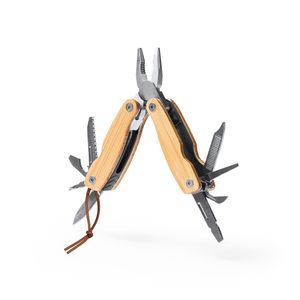Stamina TO4120 - MURDOK Multi-tool with stainless steel body and accessories and bamboo grip