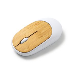 REMY Wireless mouse in bamboo and recycled ABS with precision optical sensor - EgotierPro RT3049