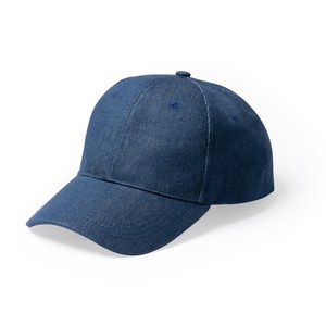 ISBUD 6-Panel-Cap aus recyceltem Denim-Stoff - EgotierPro GO1282
