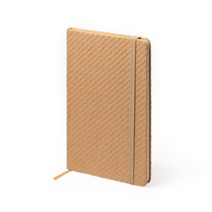Stamina NB1343 - BOLGER A5 notepad with hard covers in natural straw
