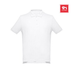 TH Clothes 30130 - Polo à manches courtes en coton pour hommes. Couleur blanche