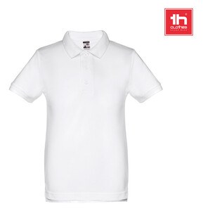 TH Clothes 30172 - Polo à manches courtes pour enfants (unisexe). Couleur blanche