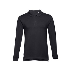 TH Clothes 11171 - Polo à manches longues en coton cardé pour hommes