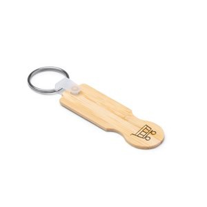 Stamina KO1501 - NOKEL Bamboo coin keychain ideal for the shopping cart
