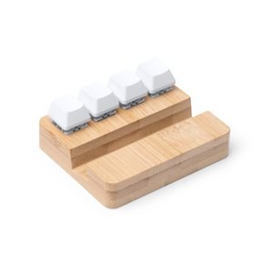 Stamina SO1903 - CLINTON Support pour smartphone en bambou avec fonction anti-stress