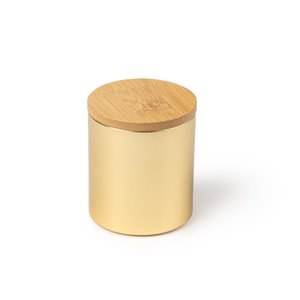 Stamina VL1597 - MARIS Scented candle with metallic finish aluminium recipient and bamboo lid