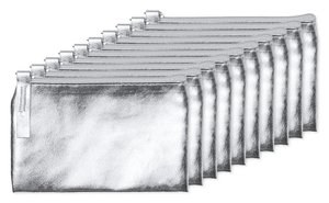 Pack of 10 Stamina MN7570 - MAUVE PU purse in a glossy finish design