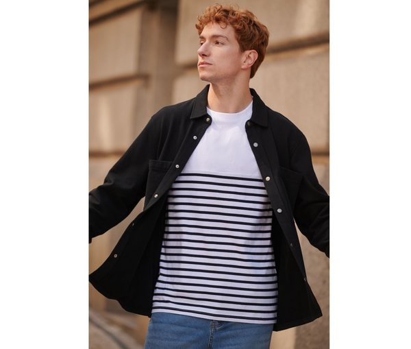 Front row FR056 - Piqué-Strick-Overshirt