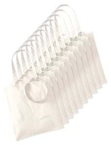 Pack of 100 Label Serie LS42L - Cotton Large Handles Basic Shopper