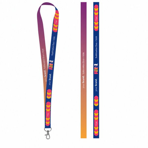 Lanyard'In 75035S - Échantillon imprimé de Lanyard SUBLIMATION Long II (20 mm) en polyester
