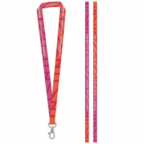 Échantillon imprimé de SET Lanyard SUBLIMATION Long II (20 mm) avec mousqueton à porte de 20 mm