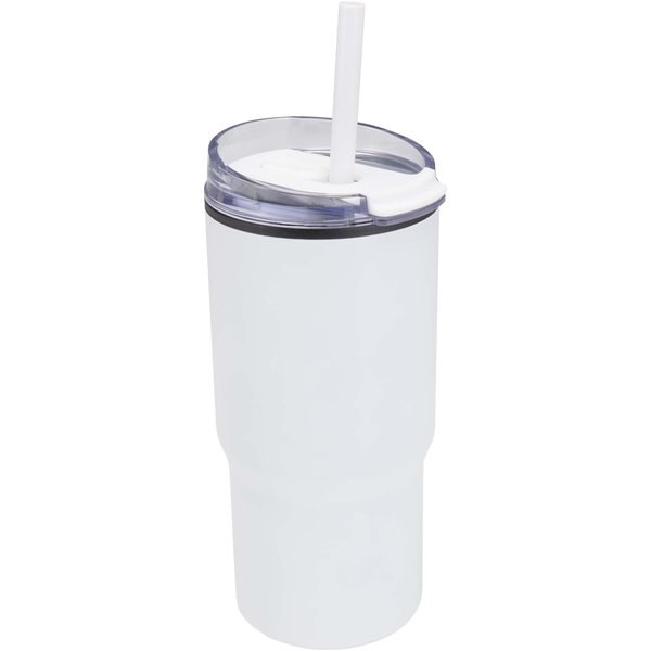 Westin 540 ml RCS Becher aus recyceltem Material, doppelwandig isoliert, mit Trinkhalm