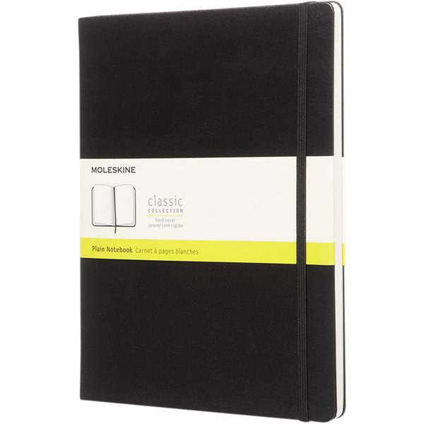 Moleskine 107180 - Classic XL hard cover notebook - plain