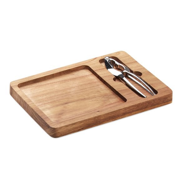 NUTPLATE Set de casse-noix en acacia