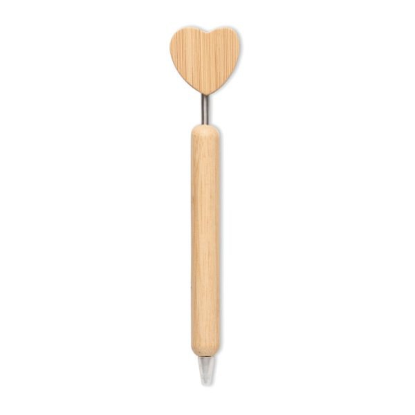 CORAPEN Kugelschreiber Bambus Herz - GiftRetail MO2659