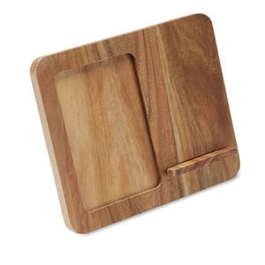 FINWOOD Cadre acacia et chargeur 15W - GiftRetail MO3138