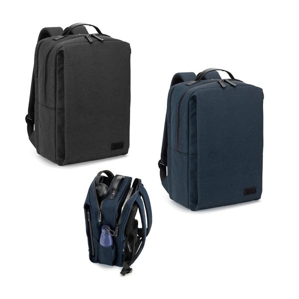 Laptop rucksack (17") made from high-density 600D recycled polyester (20L)