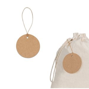 Etikett aus 100 % Recyclingpapier (700 g/m²) in rundem Format - Egotier 93672