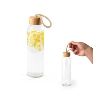 Bouteille en verre avec bouchon en bambou, 520 ml - Egotier 94449